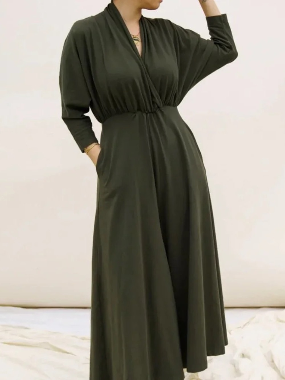 Mien Women's Wrap-Front Jumpsuit in Rust